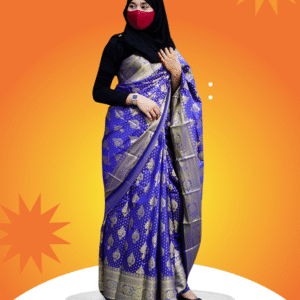 Premium Katan Saree (Blue color)
