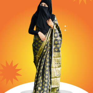 Premium Katan Saree (Black color)
