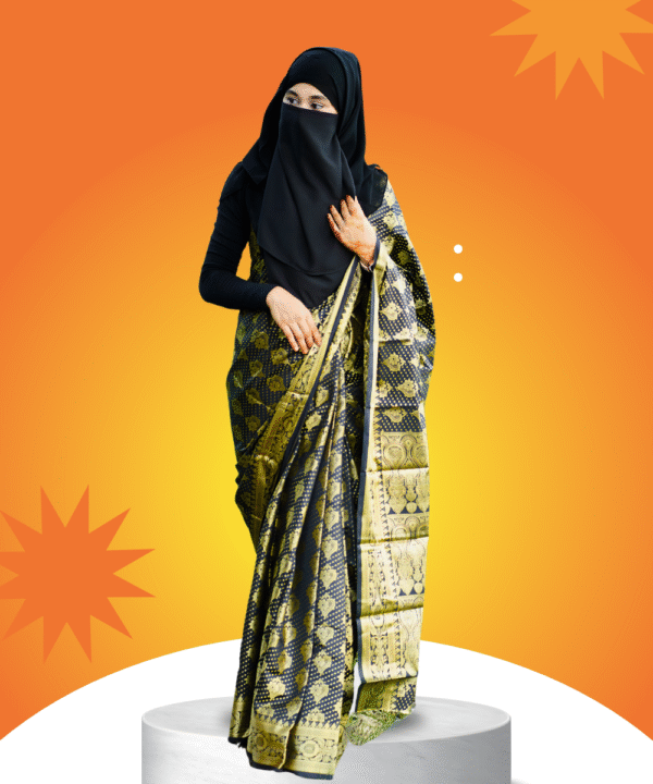 Premium Katan Saree (Black color)