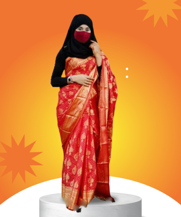 Premium Katan Saree (Red color)