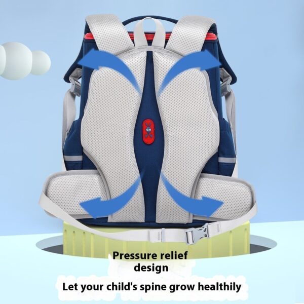 Primary School Boys And Girls Large Capacity 1-6 Grade Burden Reduction Waist Support Astronaut Bag - Image 8