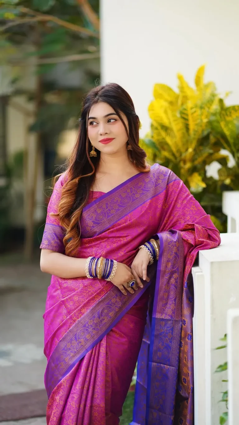 kanji katan saree কাঞ্চি সিল্ক কাতান শাড়ী ম্যাচিং ব্লাউজ পিস সহ
