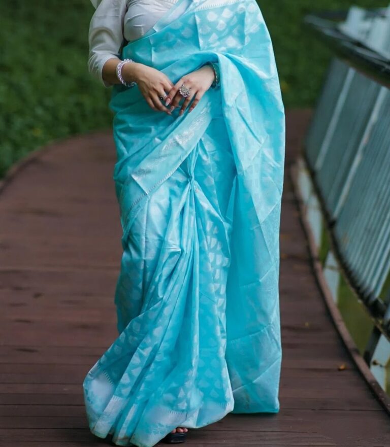 Soft katan silk party saree for women