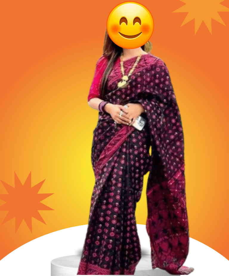 Jamdani Saree rani jamdani